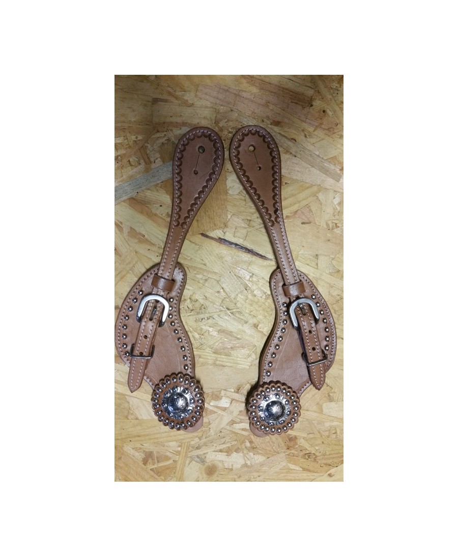 Lanieres eperons western strap Deluxe, Horse Liberty